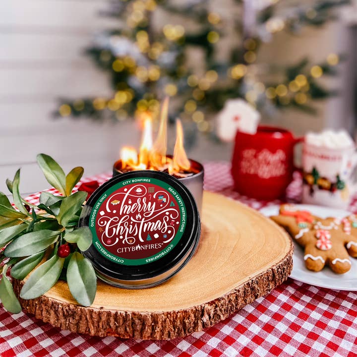 City Bonfires - Portable Fire Pits - Wholesale Fire Pit - S'mores Night Pack - Merry Christmas Limited Edition