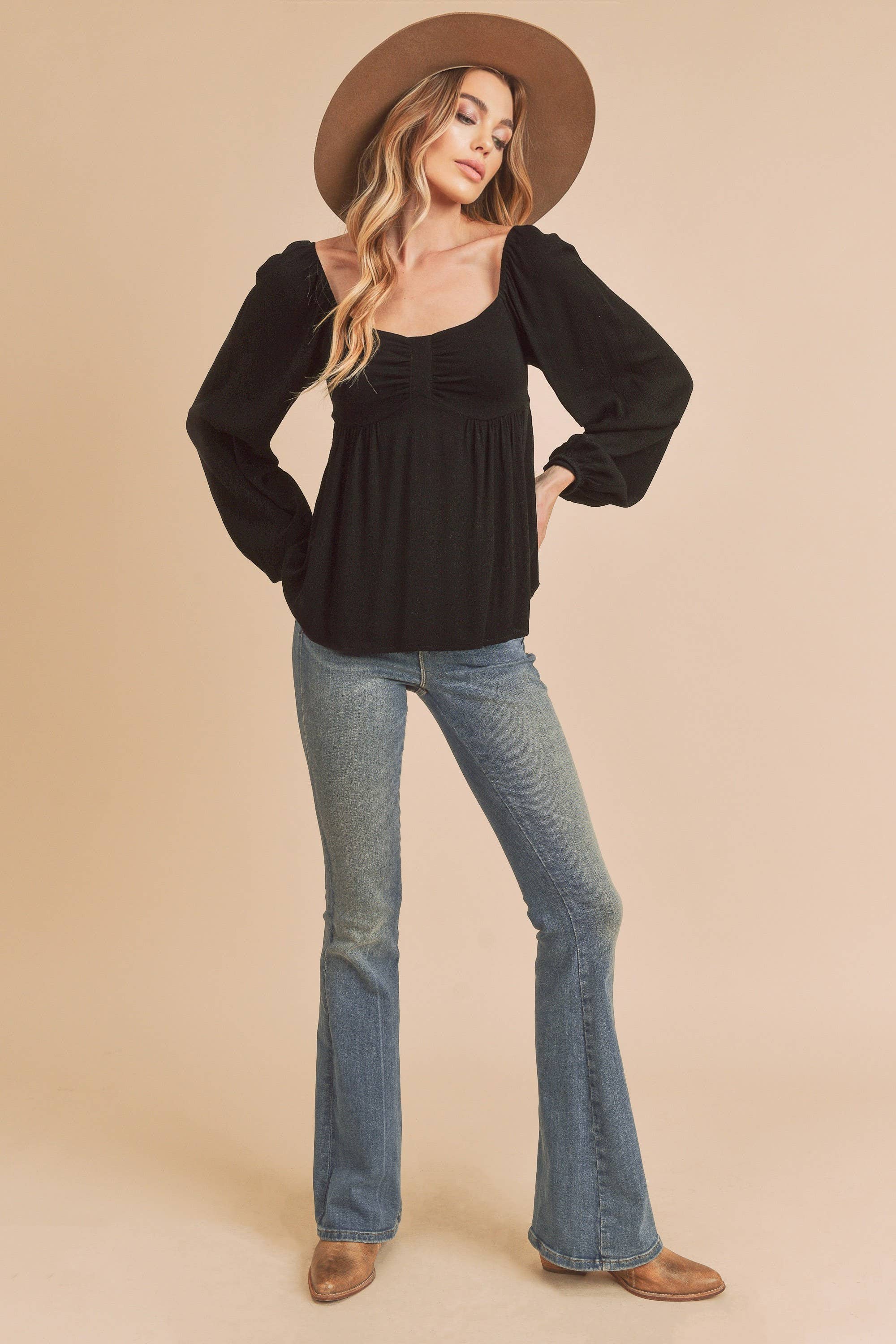 AEMI + CO - Wholesale Blouse - Women's - 8136BK Silvana Top32