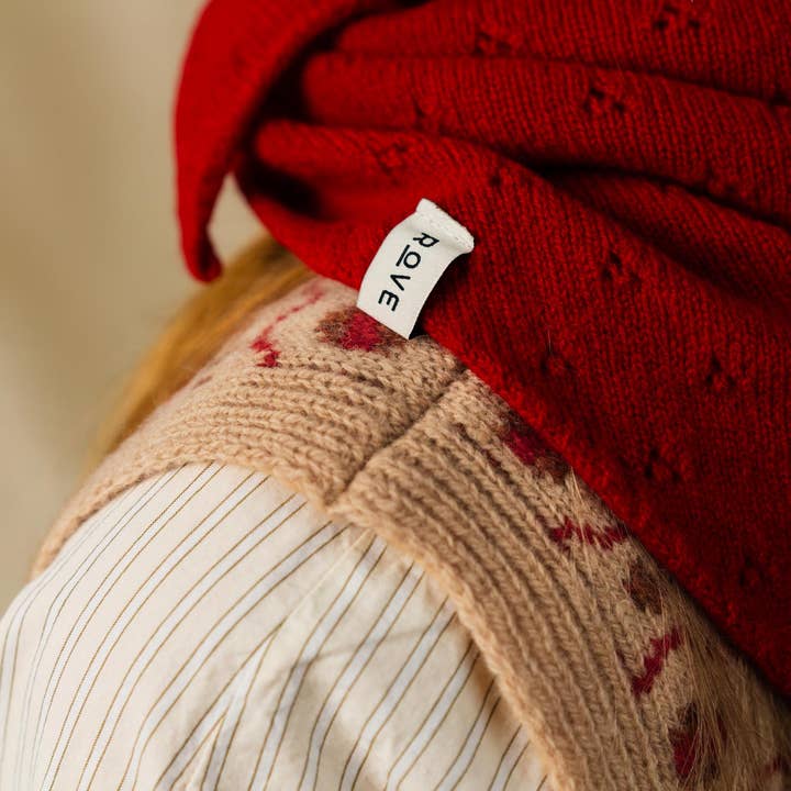 ROVE Knitwear – Engroshandel Tørklæde - Dame – Pointelle Halstørklæde | Rød2