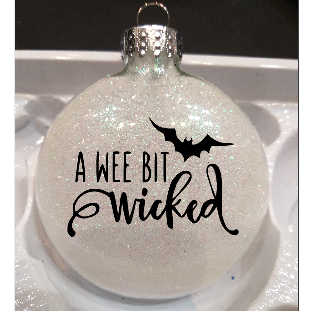 Witchcrafted in MI - Wholesale Ornament - Wee Bit Wicked Glitter Christmas Ornament Shatterproof Horror Halloween Metaphysical10