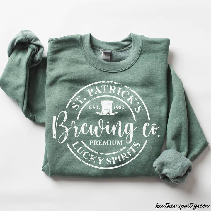 St. Patrick's Brewing Sweatshirt *5 Colors (S-3X) for wholesale by Chloe Vs Tank