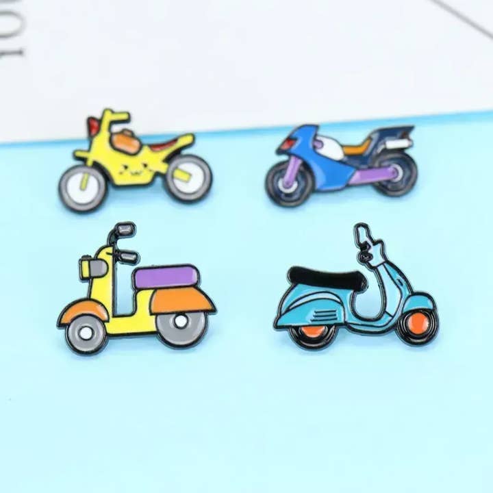 Magnifique Hearts - Wholesale Lapel Pin/Button - Vibrant Rides: Colorful Bikes & Race Motorcycles Enamel Pin4