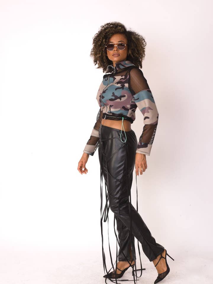 CAMOUFLAGE Camo Scuba Mesh Zip-Up Jacket - 81949 for wholesale on Faire0