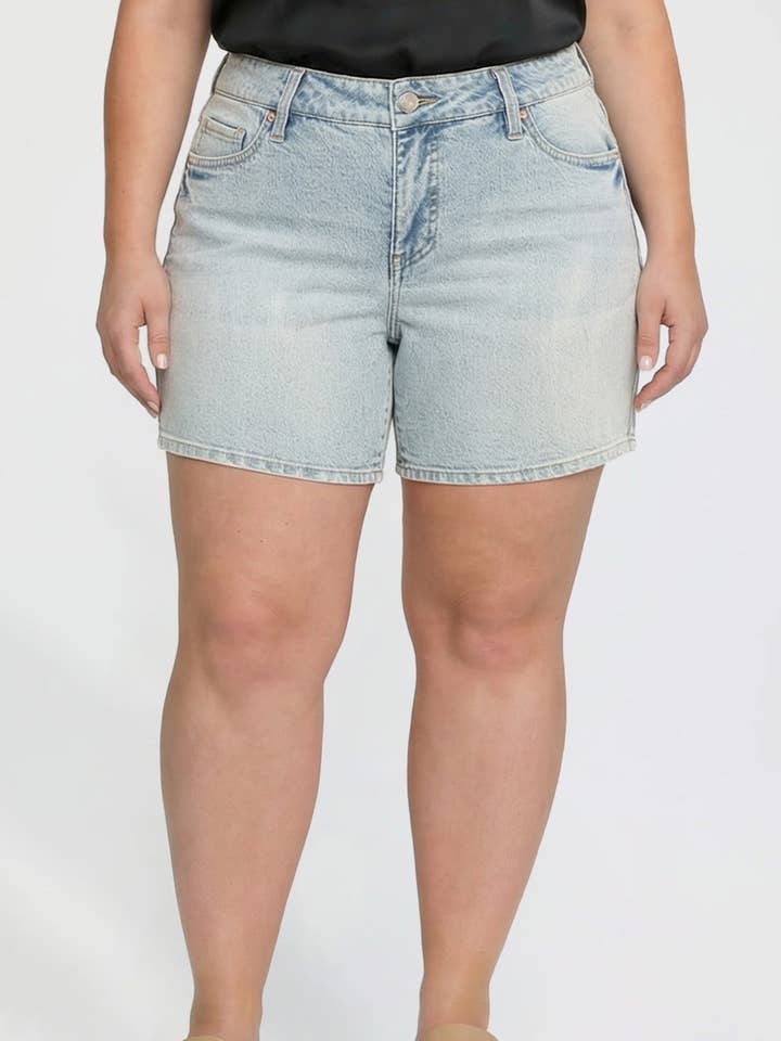 Missy Plus High Rise Essential Short-XS315099 for wholesale by YMI