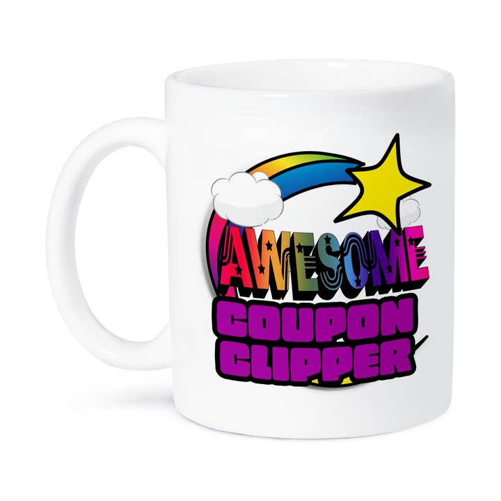 3dRose - Wholesale Coffee Mug - 3dRose, Shooting Star Rainbow Awesome Coupon Clipper, Mug8
