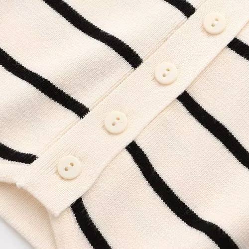 Rosa Clothing - Wholesale Sweater Vest - Women's - Y2K Sleeveless V-Neck Knitted Striped Vest4