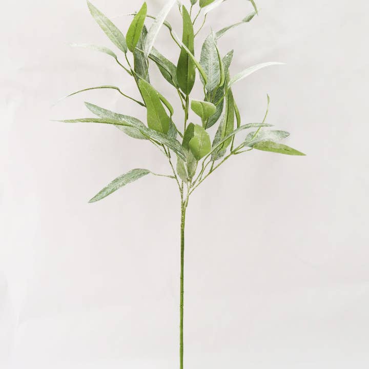 ES Essentials - Wholesale Artificial Plant - Christmas Iced Weeping Eucalyptus Spray 36"