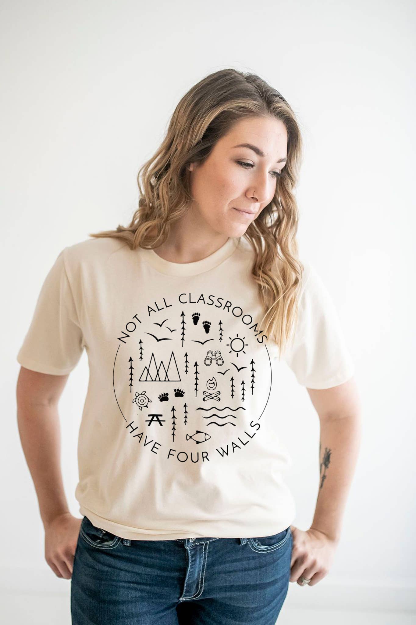 Nature Supply Co - Wholesale Screen Printed T-Shirt - Women's - Not All Classrooms Have Four Walls Graphic Tee for Women1