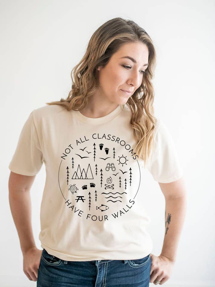 Nature Supply Co - Wholesale Screen Printed T-Shirt - Women's - Not All Classrooms Have Four Walls Graphic Tee for Women1