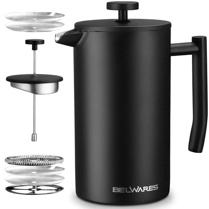 Bambusi - Wholesale French Press - French Press Coffee Maker Double Wall & 4-Level Filtration