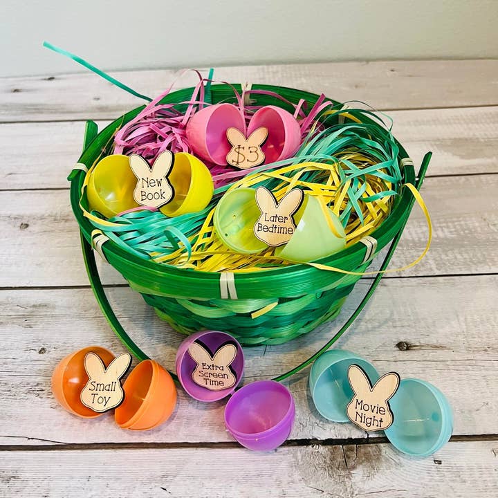 Wooden Easter Tokens for wholesale by Monroe Meadow Boutique