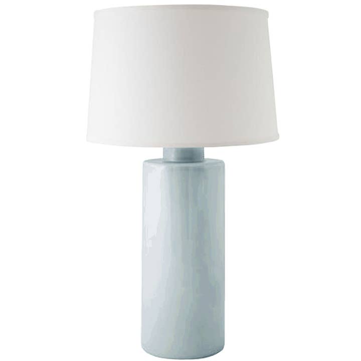 Hydrangea Light Blue Solid Column Lamp for wholesale by Lo Home | Ruby Clay