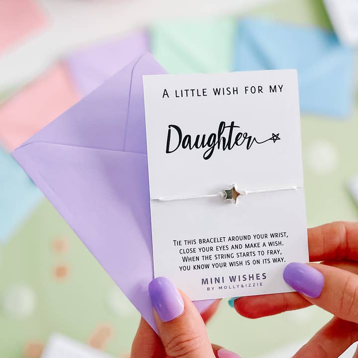 Daughter Mini Wish Bracelet for wholesale by by Molly&Izzie