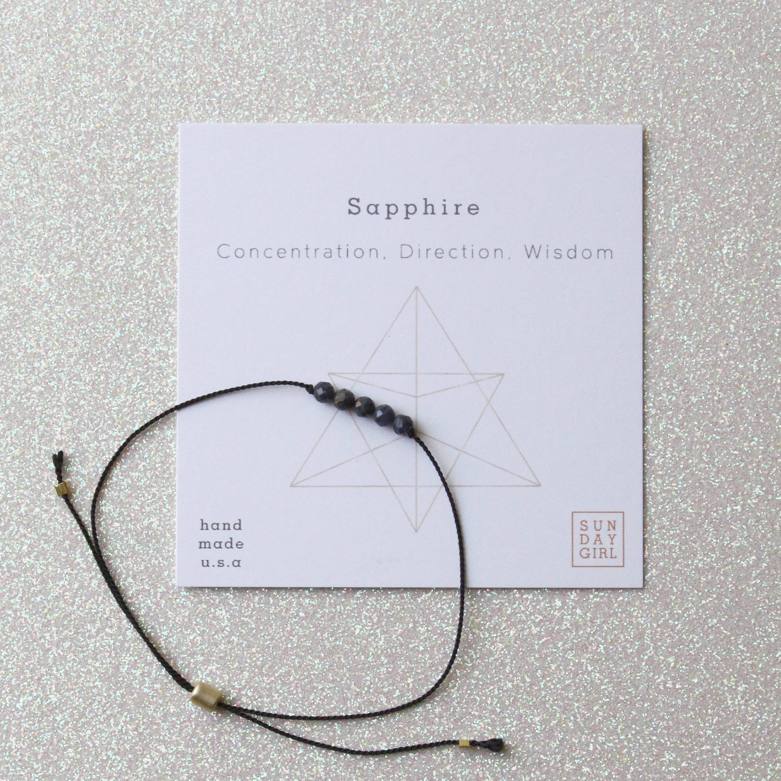 Sunday Girl by Amy DiLamarra - Vente Bracelet de perles - CGB-SAP | Bracelet en pierres et cristaux de guérison en saphir 4