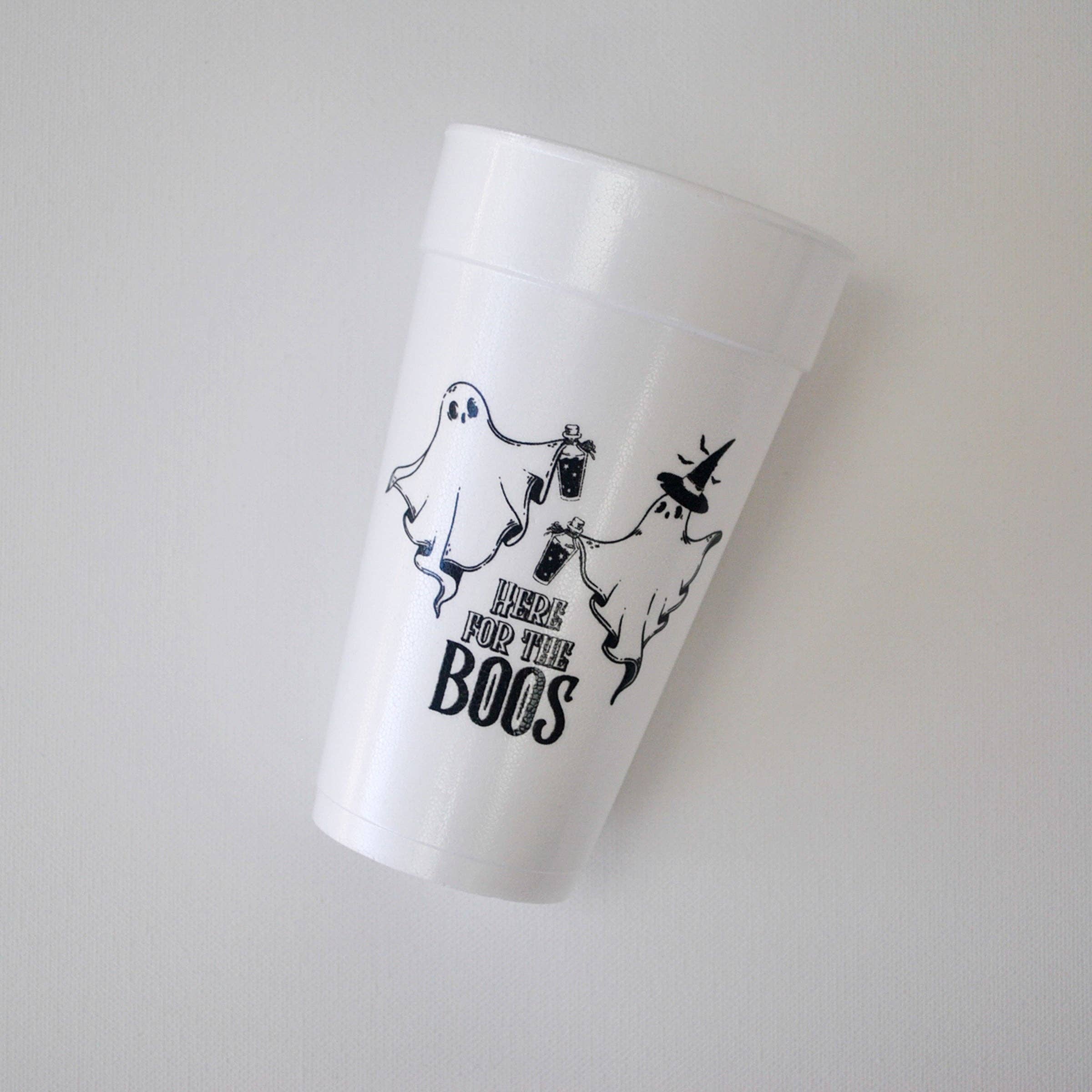 Gatherings by Curated Paperie - Wholesale Disposable Cup - Here For The Boos 20oz. Foam Cups | 10 pack2