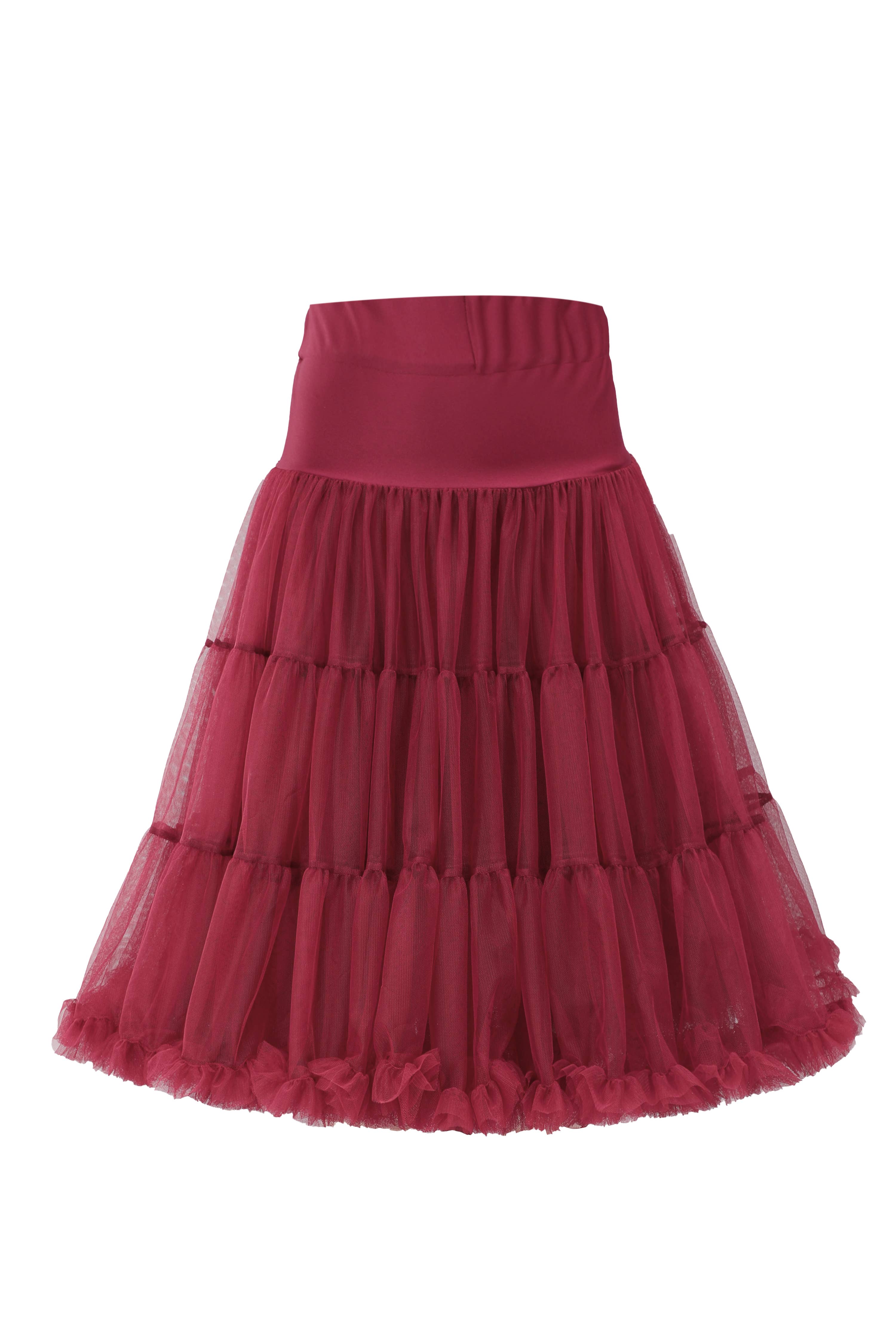 Dolly & Dotty - Wholesale Skirt - Women's - Fluffy Burgundy Petticoat1