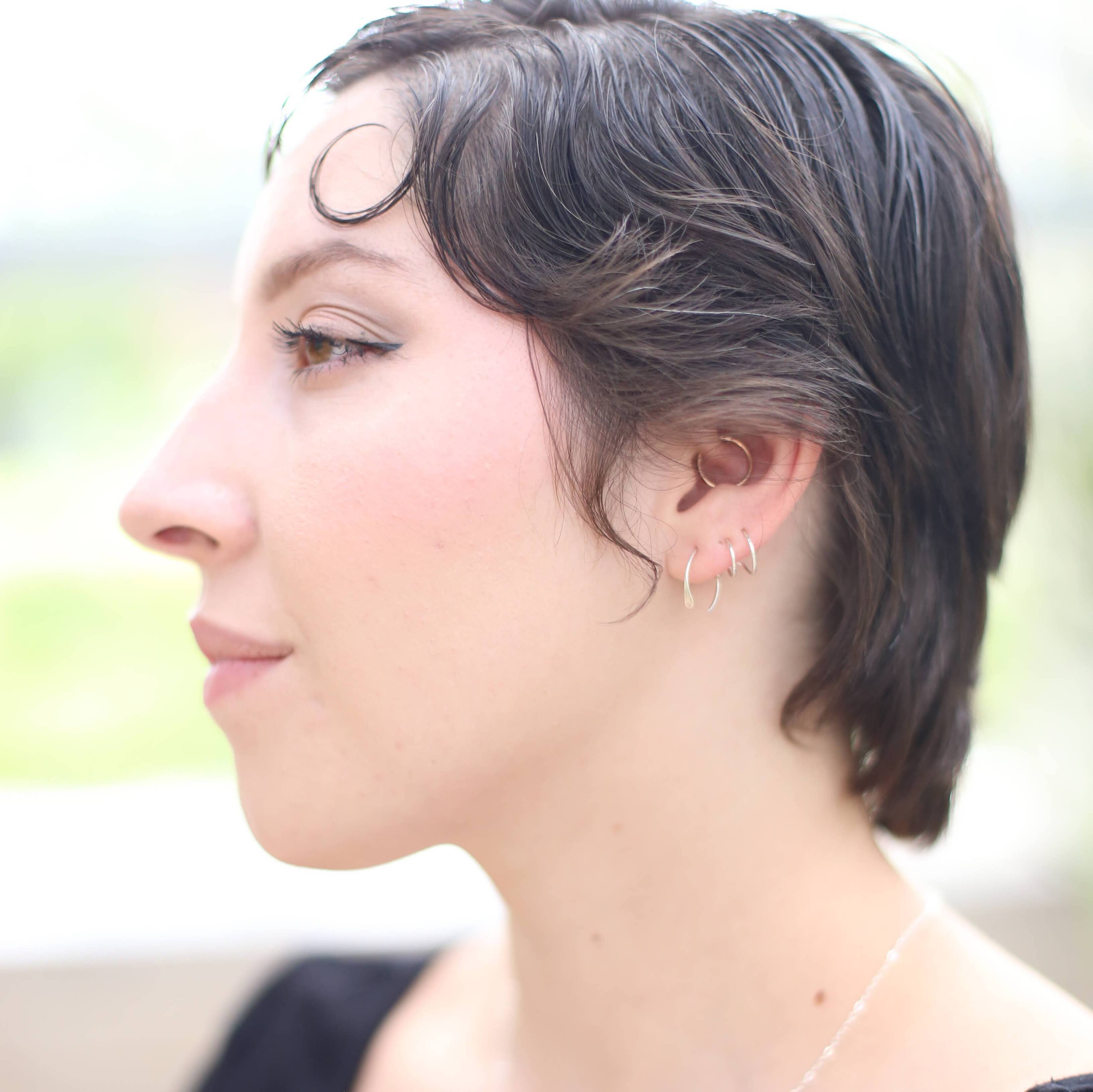 Forai - Wholesale Huggie Earrings - Journey of Hope Huggie Earrings in Sterling Silver1