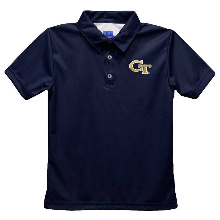 Georgia Tech Yellow Jackets Embroidered Navy Polo Shirt for wholesale by Vive La Fete