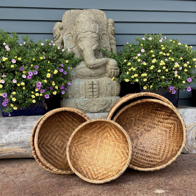 Asia West - Wholesale Basket - Baskets-Nesting Set of 5 (14"w to 19"w)8