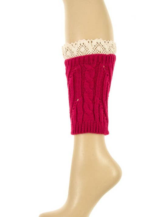 Cable Knit Crochet Accent modieuze beenwarmer voor wholesale door Andrea Bijoux