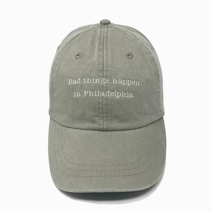 Bad Things Happen... Embroidered Pigment-Dyed Baseball Cap for wholesale by jnh+design