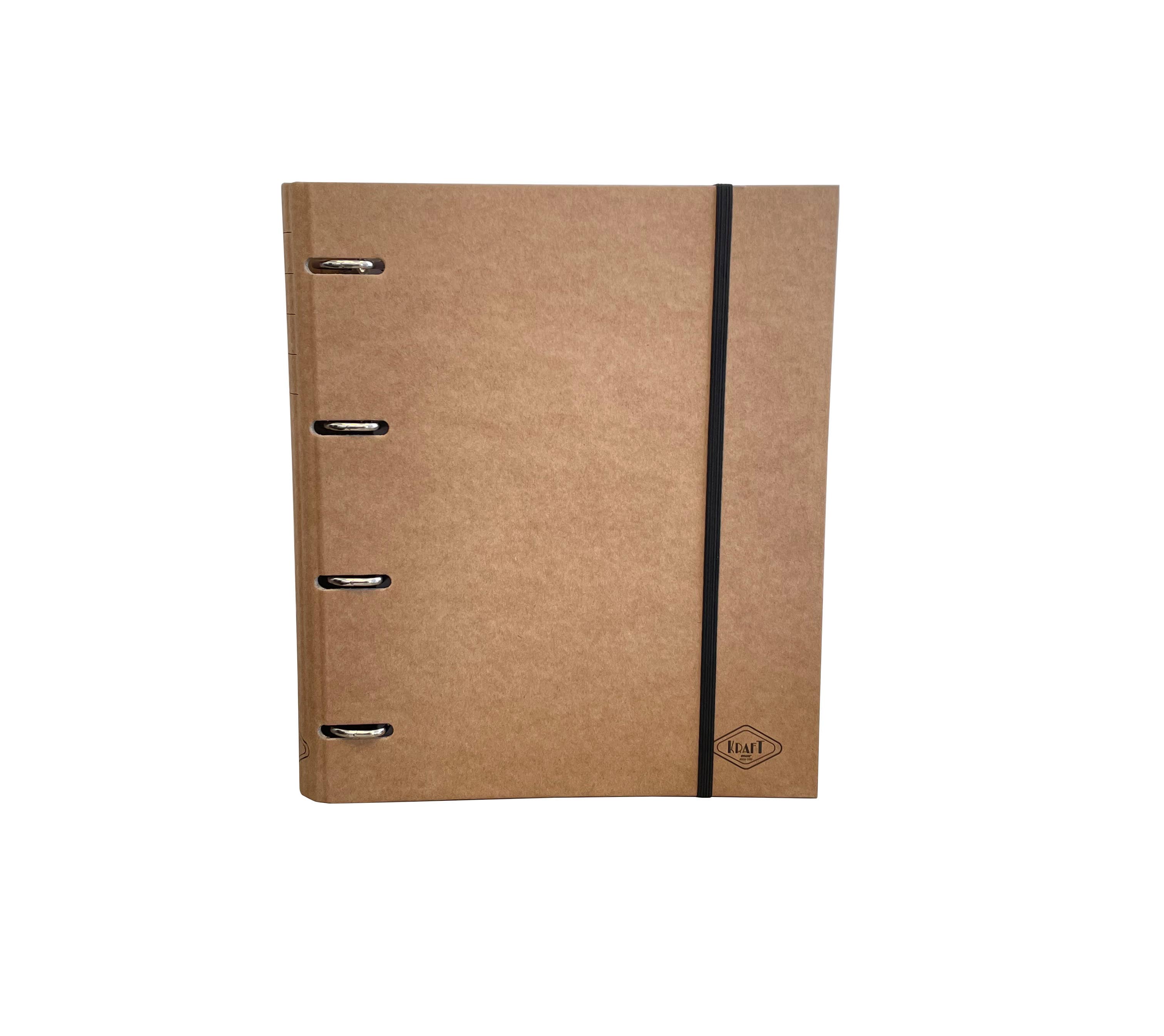 Ancor - Wholesale Binder - A4 Kraft Ring Binder With 4 Rings, Refill & Divider0