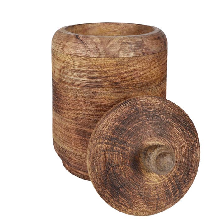 Rosha Living Inc - Wholesale Jar - Cedar storage jar large