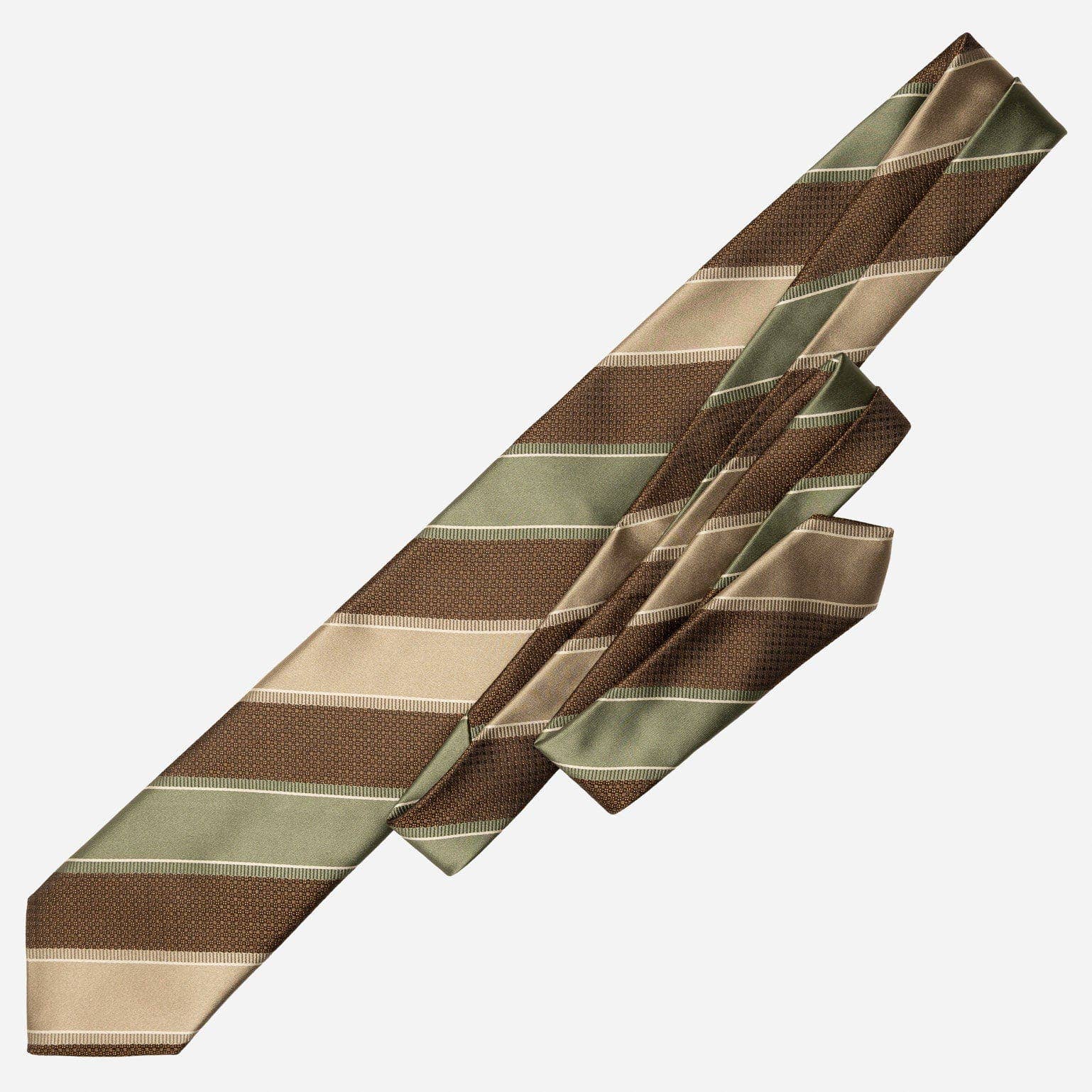 Elizabetta Made in Italy USA – wholesale Necktie – Men’s – Ferrari - Silk Jacquard Tie - Green and Brown3