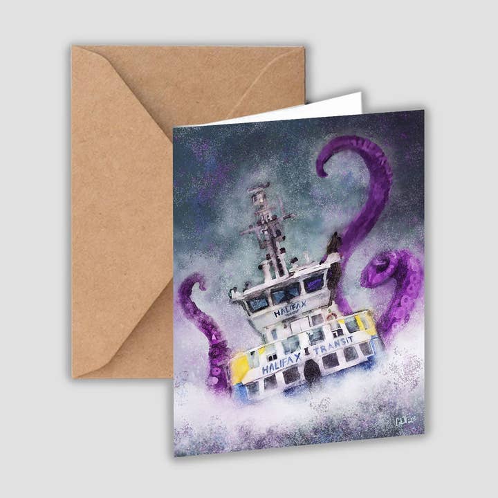 Attack On The Halifax Ferry! β Greeting Card for wholesale by Joy & Fury Art