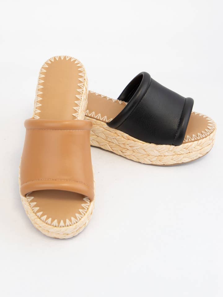 CCOCCI - Wholesale Platform Heels - Women's - MONTE CHUNKY PLATFORM RAFFIA HEEL SLIP ON WEDGE8