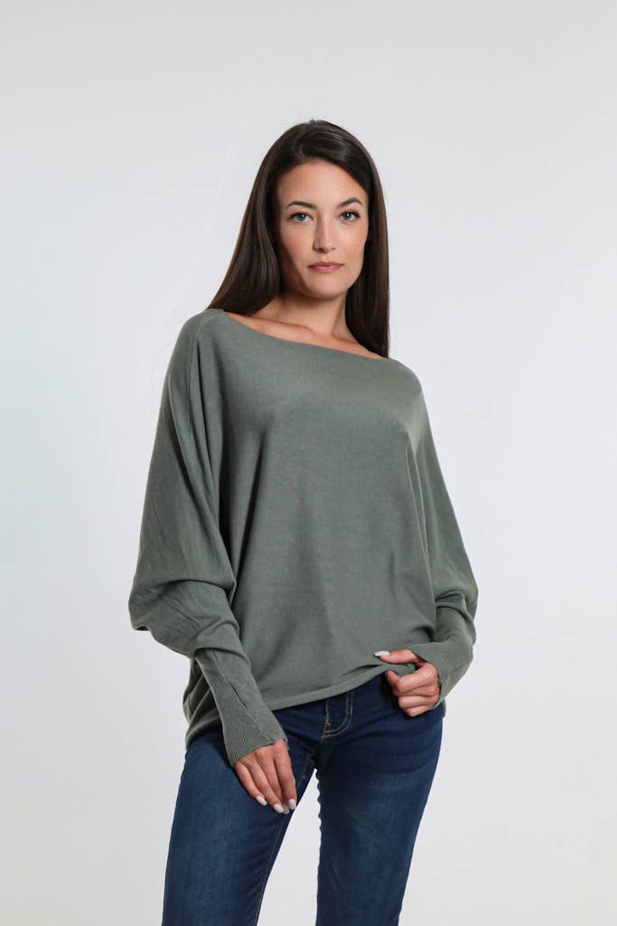 TINA Stephens Italy/Tees By Tina – Engroshandel Pullover - Dame – Mylah seriøst blød batwing sweater (BLS413)54