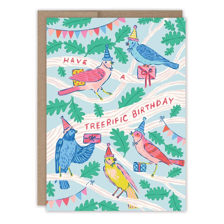 Biely & Shoaf - Wholesale Birthday Card - Songbirds Have A Tree-rific Birthday Card