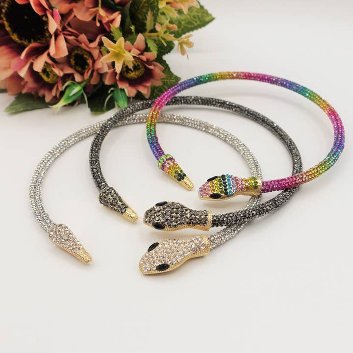 Daemon srls - Wholesale Choker/Collar - KAA CHOKER ~ Girocollo snodato a serpente con cubic zirconia4