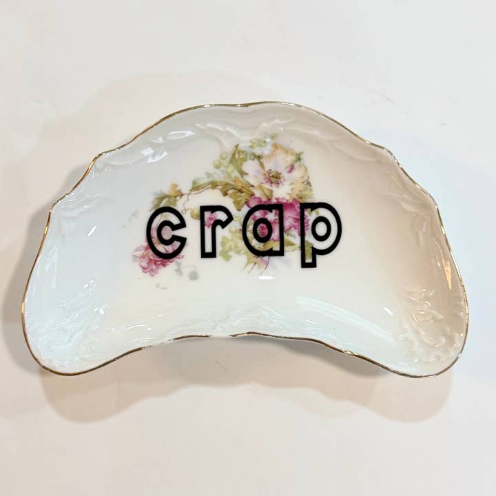 Pratos Vintage de Palavrões -"Merda" por atacado de Un Peche Mignon