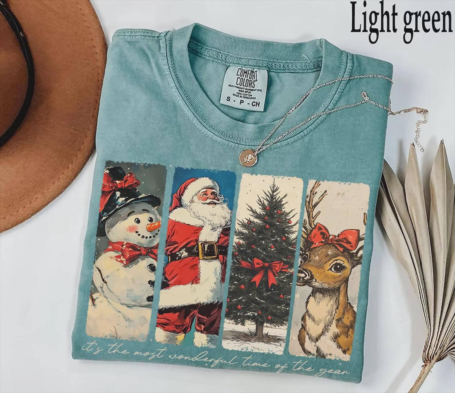 Glaime - Vente T-shirt à imprimés – femme - Comfort Colors C'est la période la plus merveilleuse de l'année Tee1