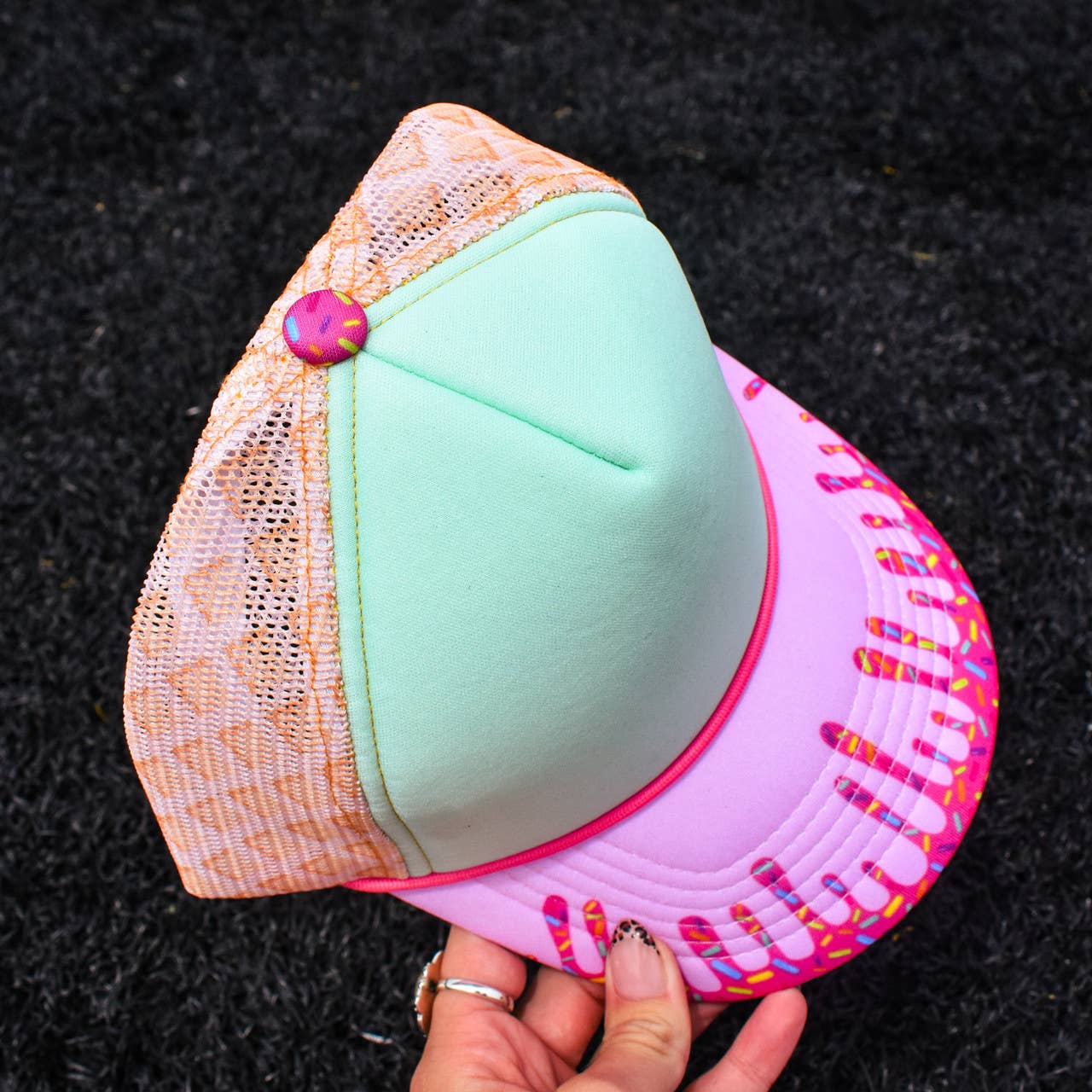 Flying S Company - Vendita all'ingrosso Cappellino da baseball - Unisex - Cappello Trucker in Rete Stampato con Goccia di Gelato4