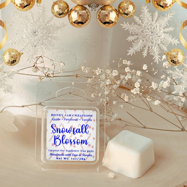 Snowfall Blossom | Christmas-Inspired | Artisan Wax Melts for wholesale by Honey Jar Creations