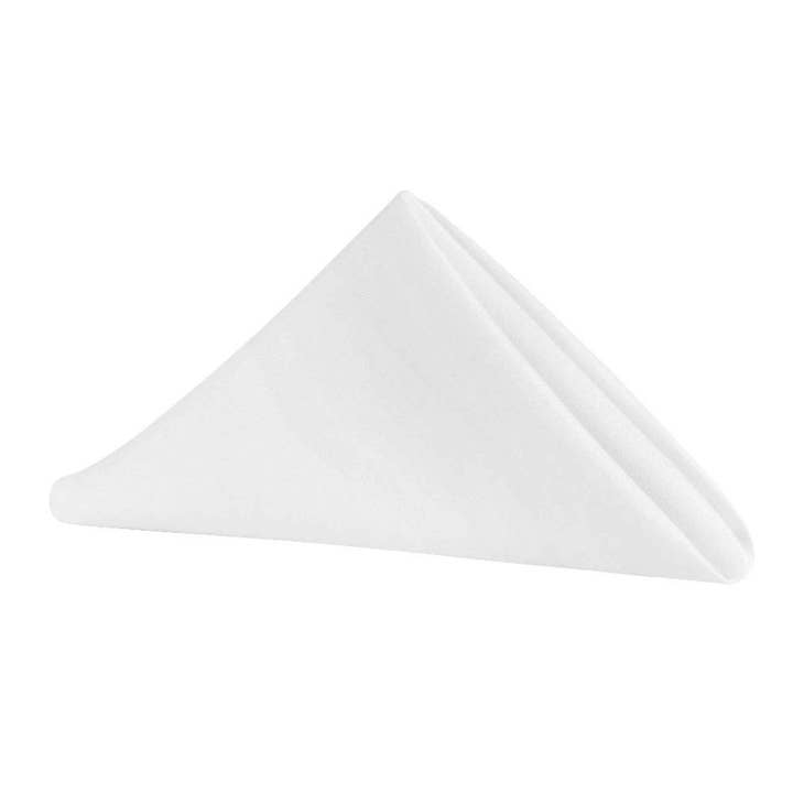 Polyester Napkin 17" 6pc/pack - White for wholesale by Portofino International Trading, USA