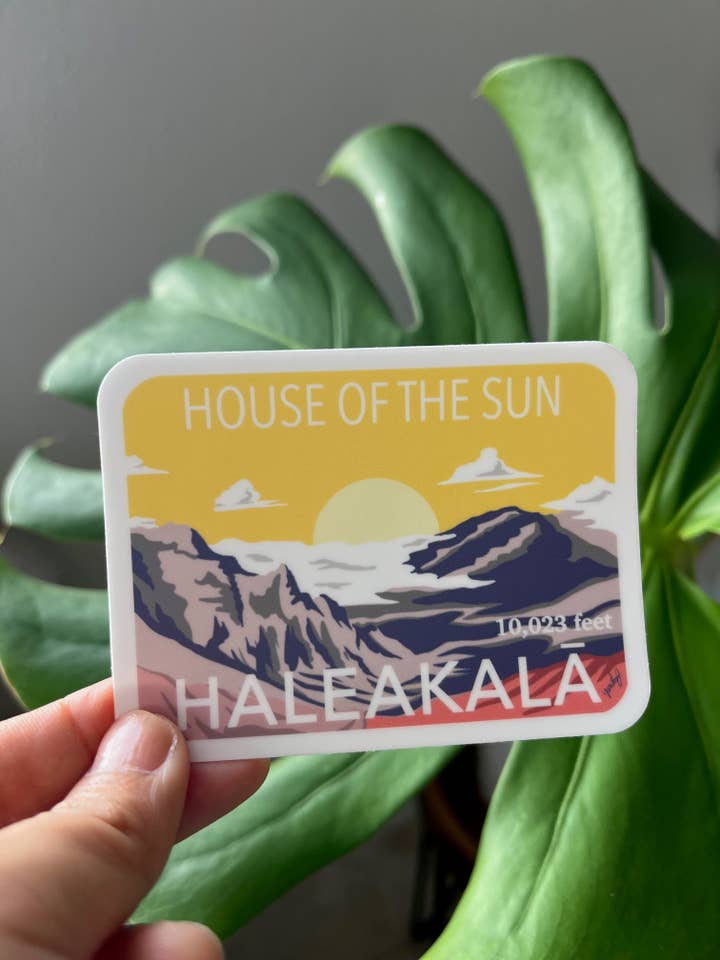 Maui Haleakala Sticker - Island Series for wholesale by Island Stickers & More / Yuriko J. Design
