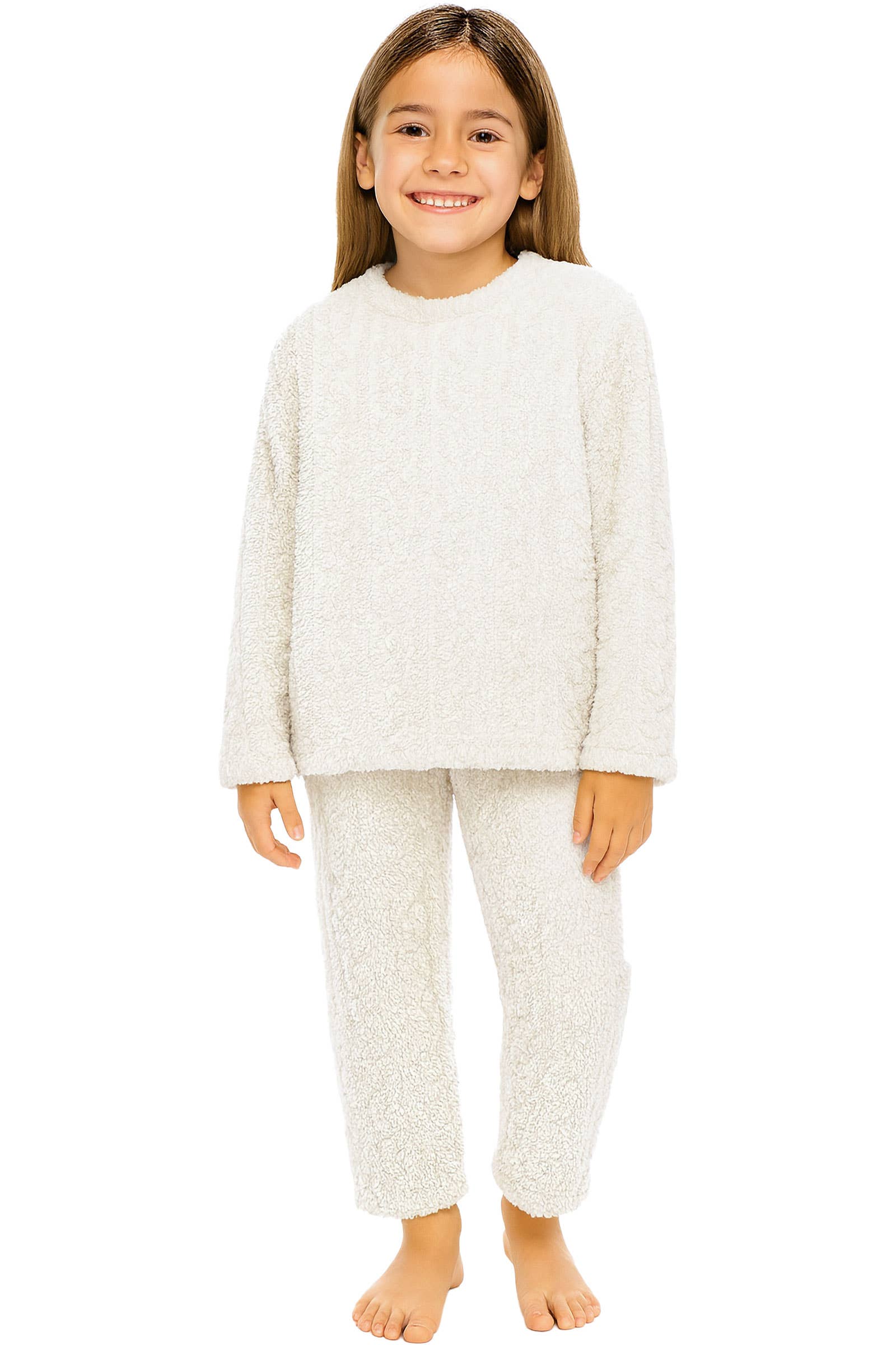 Cap Zone – wholesale Sleepwear set – Kids – Kids Cable Fuzzy Sherpa Fleece Pajama Sets3