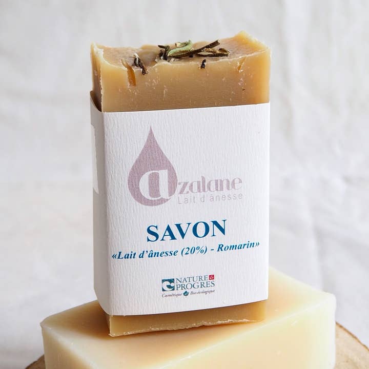 Ezelinnenmelk- en rozemarijnzeep 100g voor wholesale door Azalane