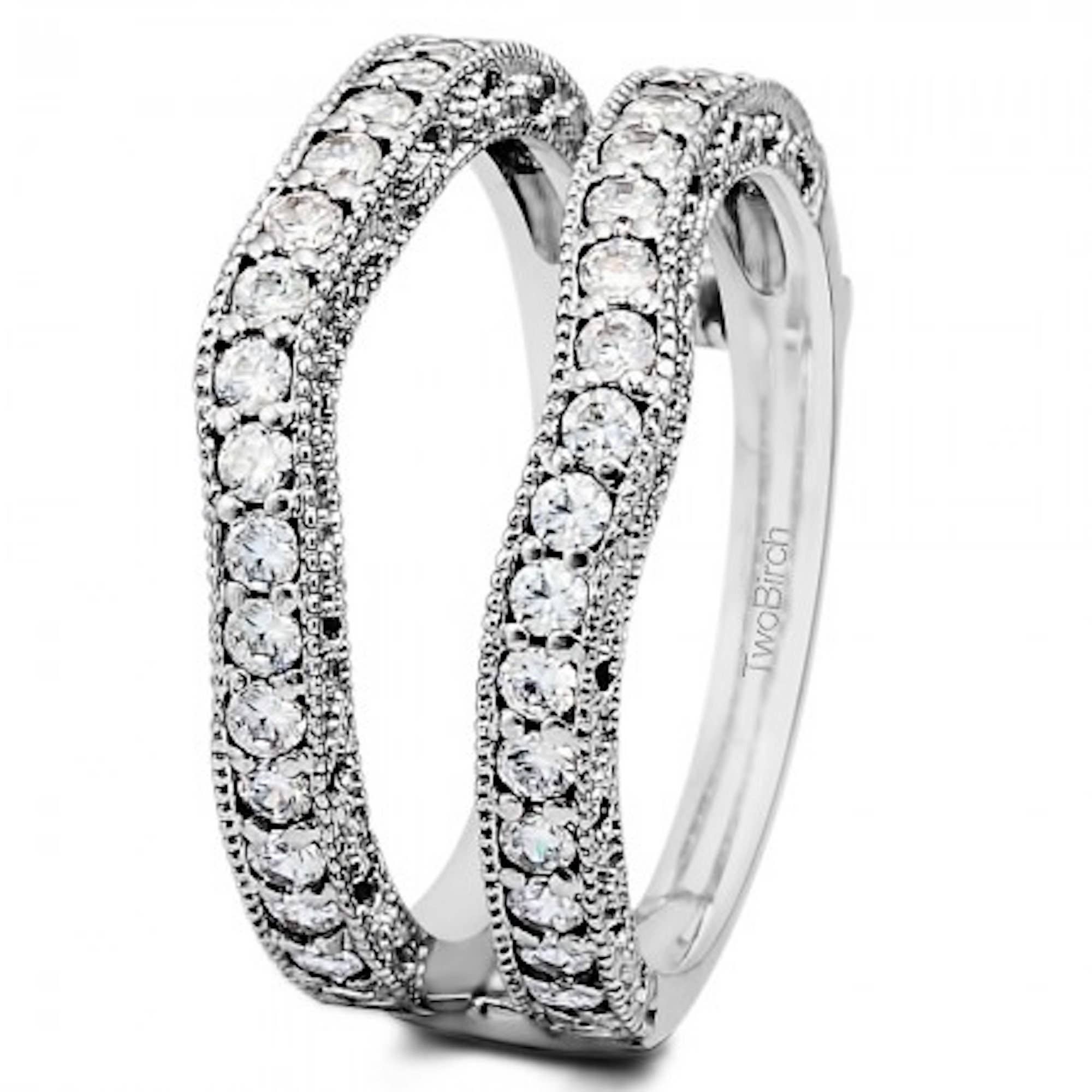 TwoBirch - Vendita all'ingrosso Anelli di fidanzamento - Anello di fidanzamento in argento Sterling con moissanite da 0,48 ct3