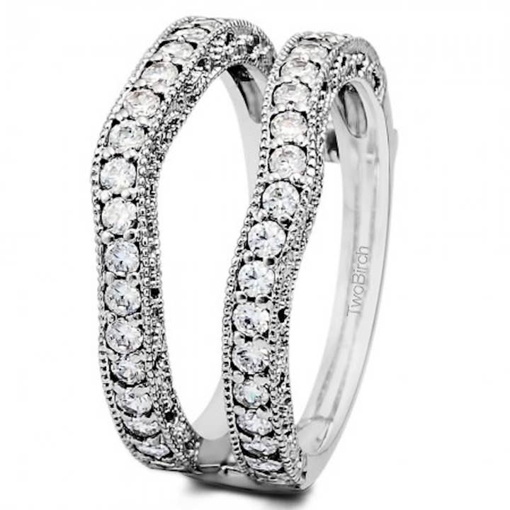 TwoBirch - Wholesale Verlovingsring - Sterling zilver 0,48 ct Moissanite verlovingsringversterker3