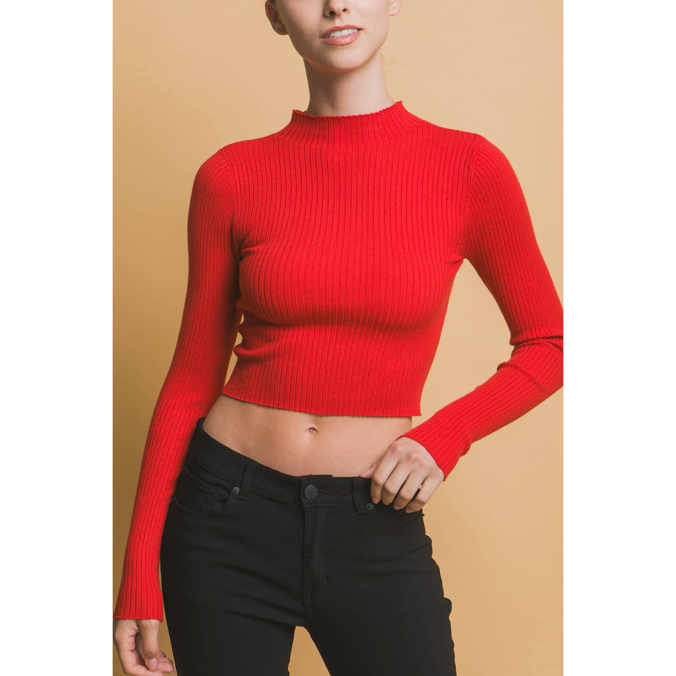 Apolline - Venta al por mayor Jersey de punto - Mujer - Jersey de canalé de cuello alto9