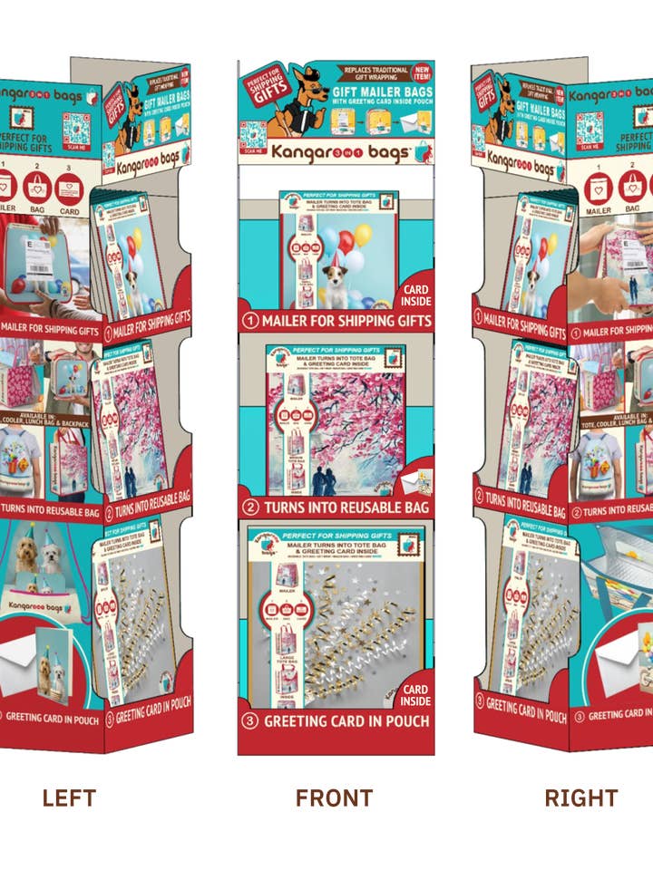 Kangarooo Bags Vloerdisplay - Verschillende tassen - Alle gelegenheden voor wholesale door Kangarooo Bags