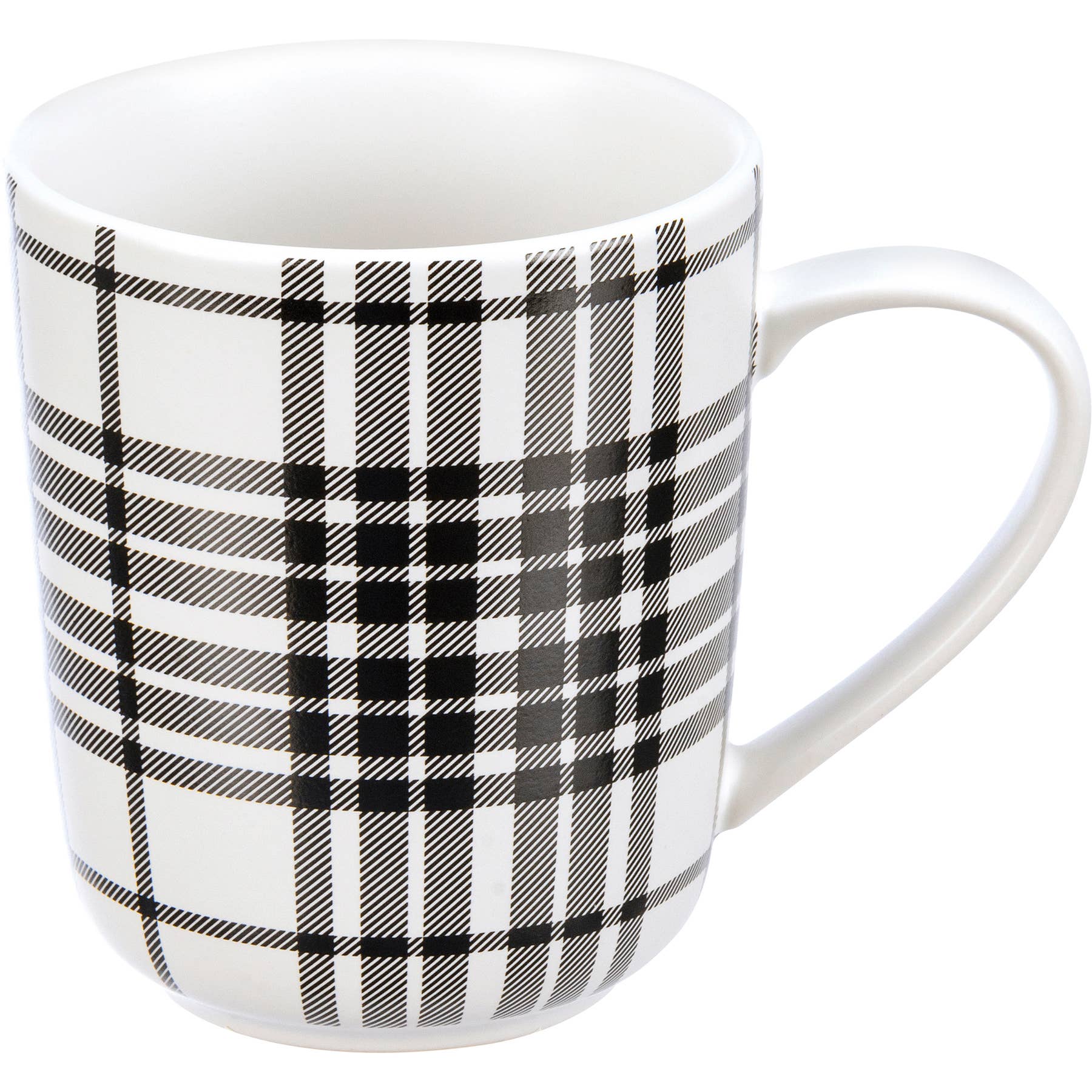Primitives by Kathy - Wholesale Coffee Mug - Black Plaid Mug1