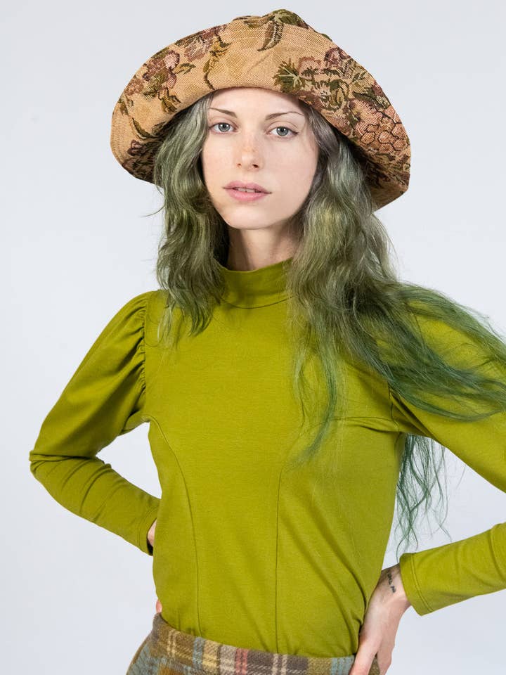 Midi Puff in Moss Green for wholesale by Rightful Owner