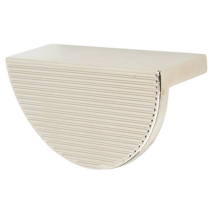 Hendel & Hendel Barrington Ribbed Eclipse Cabinet Finger Pull Handle - 64mm Centres - Pol Nickel for wholesale by Diybasket