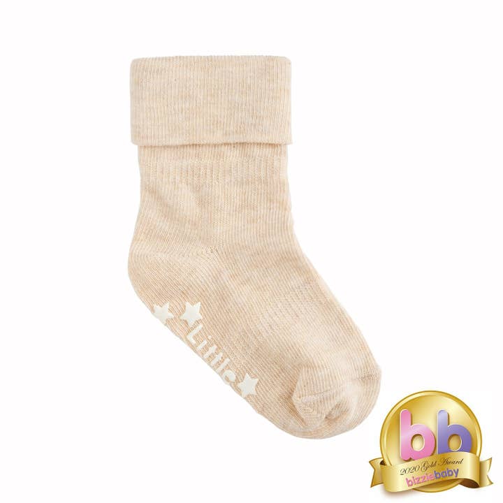 The Little Sock Company - Wholesale Socks - Kids & Baby - Non-Slip Stay On Socks in Oatmeal