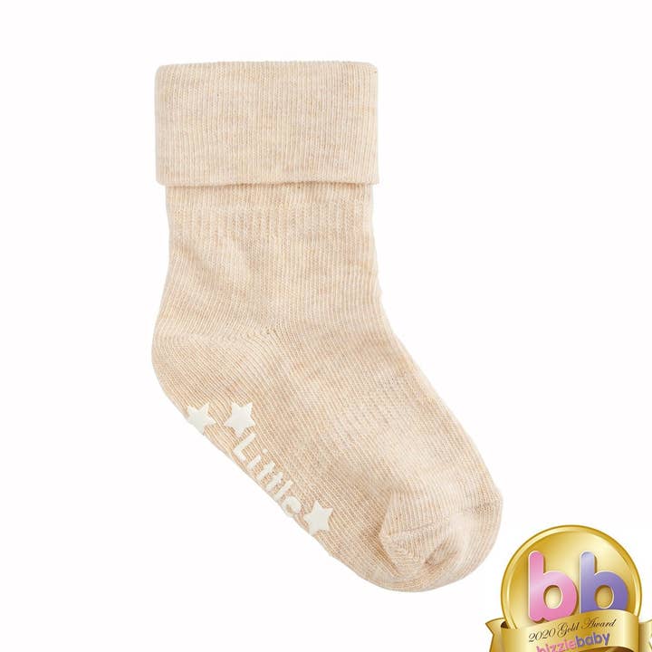 Calzini antiscivolo in farina d'avena per la vendita all'ingrosso da parte di The Little Sock Company